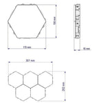 Lámpara Hexagonal LED RGB con control remoto